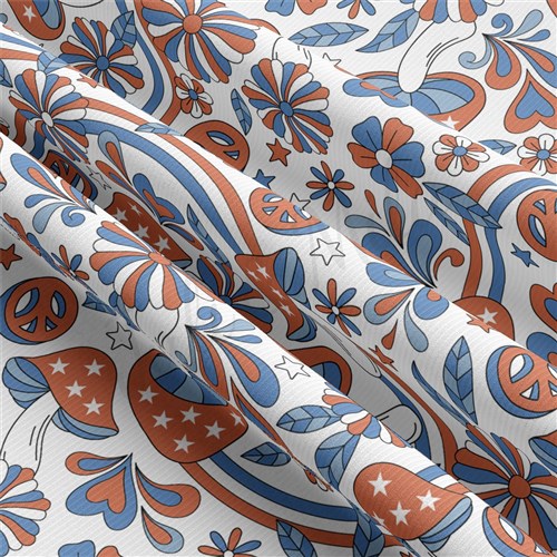 4th of July Patriotic Rib Knit Fabric, RBK2190 & Get a Free $89.99 Embroidery Bundle