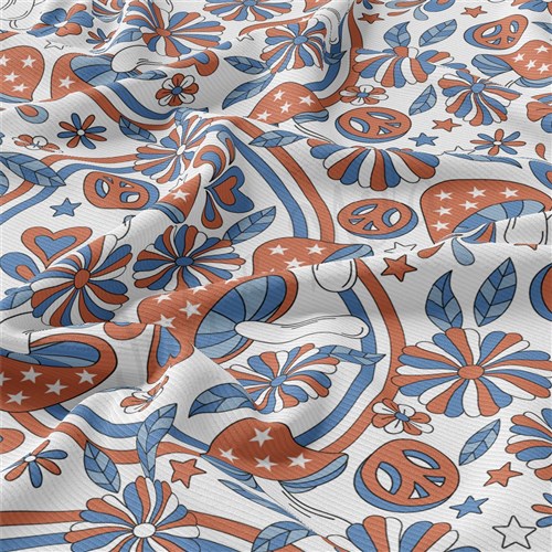 4th of July Patriotic Rib Knit Fabric, RBK2190 & Get a Free $89.99 Embroidery Bundle