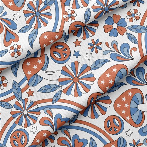 4th of July Patriotic Rib Knit Fabric, RBK2190 & Get a Free $89.99 Embroidery Bundle
