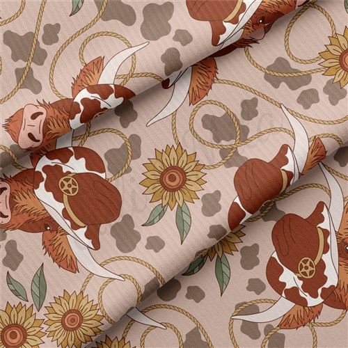 Boho Western Rib Knit Fabric, RBK2173 & Get a Free $89.99 Embroidery Bundle