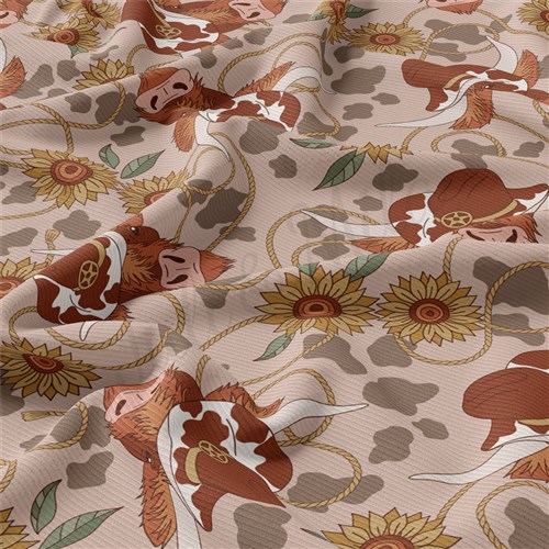 Boho Western Rib Knit Fabric, RBK2173 & Get a Free $89.99 Embroidery Bundle
