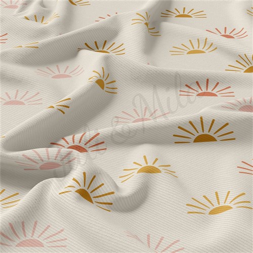 Sun Boho Western Rib Knit Fabric, RBK2199 & Get a Free $89.99 Embroidery Bundle