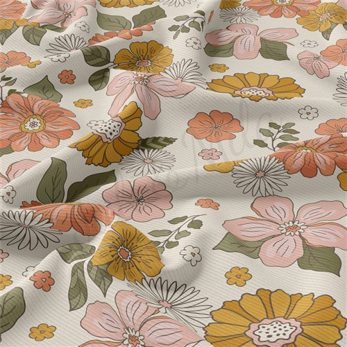 Floral Rib Knit Fabric, RBK2194 & Get a Free $89.99 Embroidery Bundle