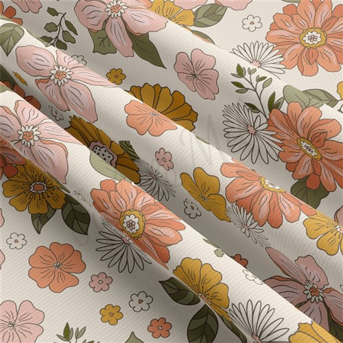 Floral Rib Knit Fabric, RBK2194 & Get a Free $89.99 Embroidery Bundle