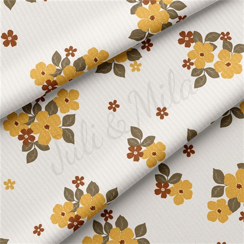 Floral Rib Knit Fabric, RBK2179 & Get a Free $89.99 Embroidery Bundle