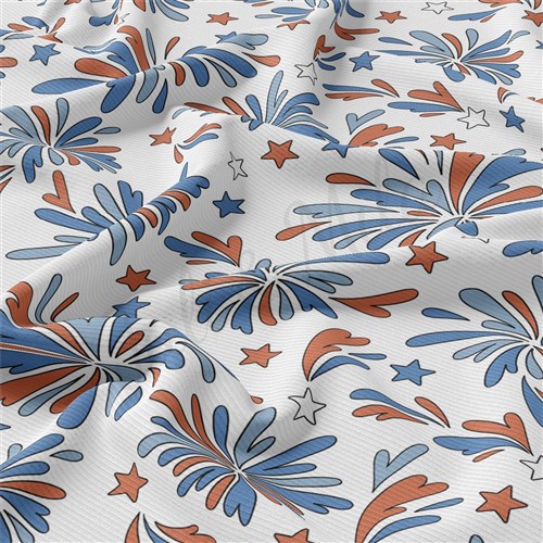 4th of July Patriotic Rib Knit Fabric, RBK2178 & Get a Free $89.99 Embroidery Bundle