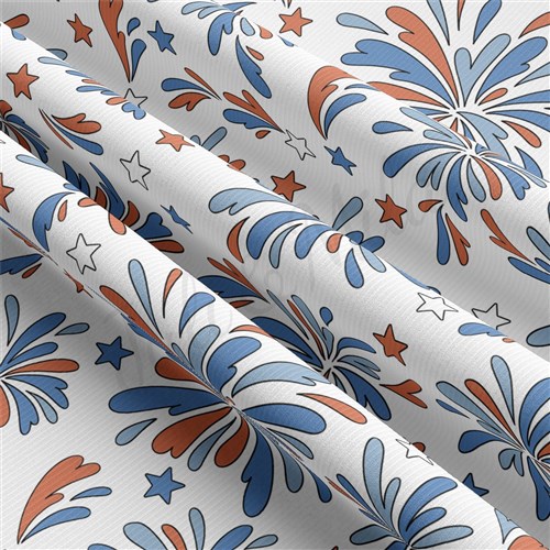 4th of July Patriotic Rib Knit Fabric, RBK2178 & Get a Free $89.99 Embroidery Bundle