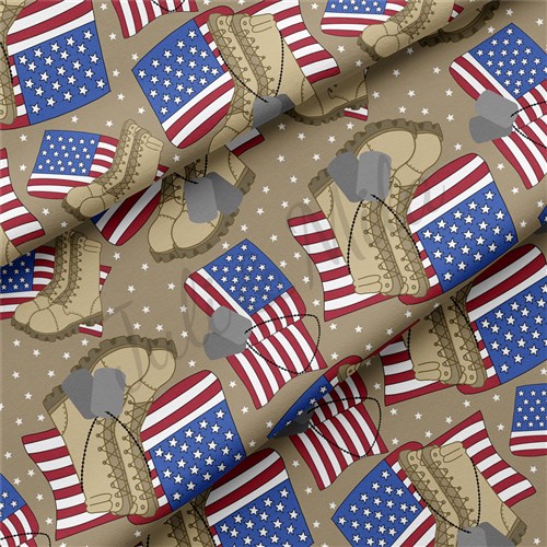 4th of July Patriotic Double Brushed Polyester Fabric Jersey Stretchy Soft Polyester Stretch Fabric