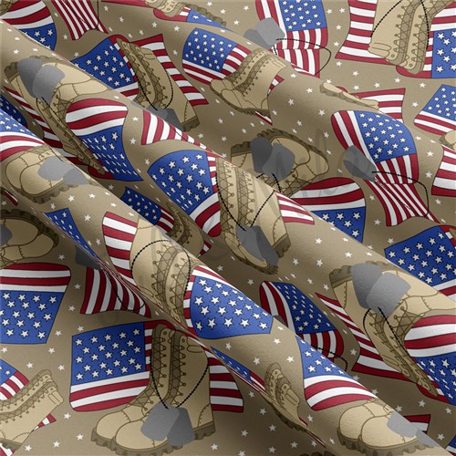 4th of July Patriotic Double Brushed Polyester Fabric Jersey Stretchy Soft Polyester Stretch Fabric