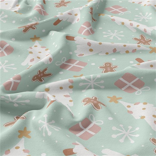 Christmas Double Brushed Polyester Fabric Jersey Stretchy Soft Polyester Stretch Fabric