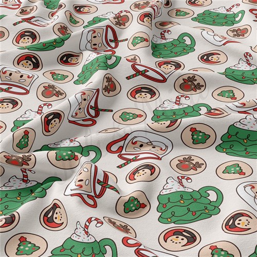 christmas Double Brushed Polyester Fabric Jersey Stretchy Soft Polyester Stretch Fabric