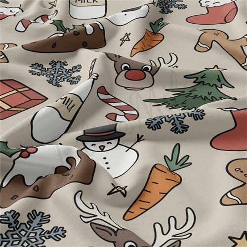 Christmas Double Brushed Polyester Fabric Jersey Stretchy Soft Polyester Stretch Fabric