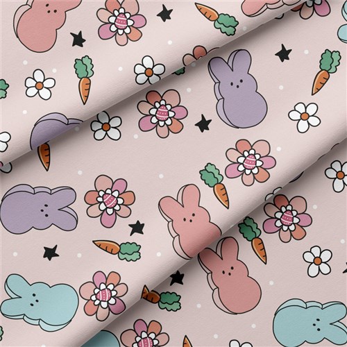 Easter Double Brushed Polyester Fabric Jersey Stretchy Soft Polyester Stretch Fabric