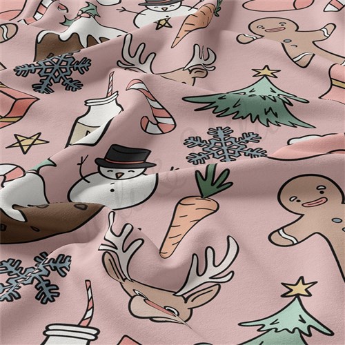 Christmas Double Brushed Polyester Fabric Jersey Stretchy Soft Polyester Stretch Fabric