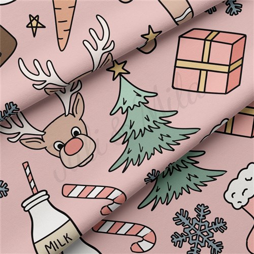 Christmas Double Brushed Polyester Fabric Jersey Stretchy Soft Polyester Stretch Fabric