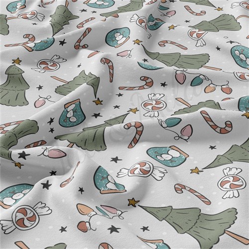 Christmas Christmas Double Brushed Polyester Fabric Jersey Stretchy Soft Polyester Stretch Fabric