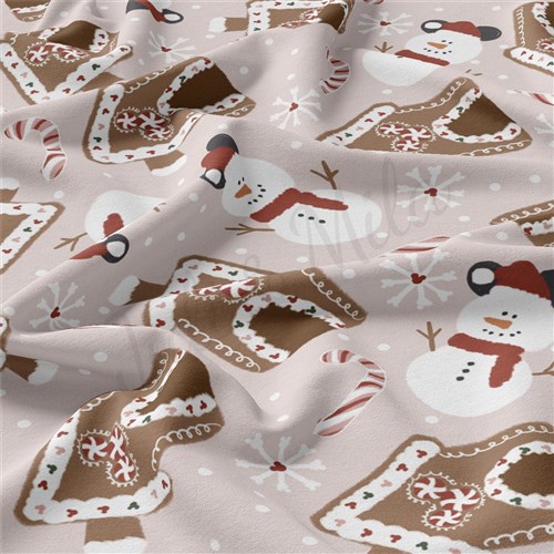 Christmas Christmas Double Brushed Polyester Fabric Jersey Stretchy Soft Polyester Stretch Fabric