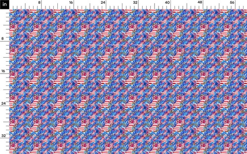4th of July Patriotic Double Brushed Polyester Fabric Jersey Stretchy Soft Polyester Stretch Fabric