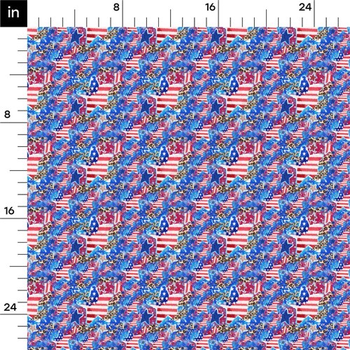 4th of July Patriotic Double Brushed Polyester Fabric Jersey Stretchy Soft Polyester Stretch Fabric