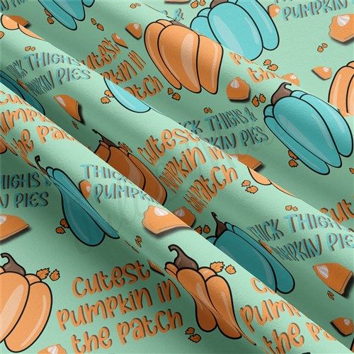 Pumpkin Fall Double Brushed Polyester Fabric Jersey Stretchy Soft Polyester Stretch Fabric