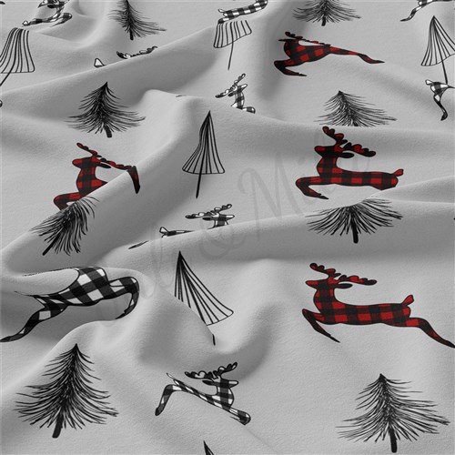 Christmas Christmas Double Brushed Polyester Fabric Jersey Stretchy Soft Polyester Stretch Fabric