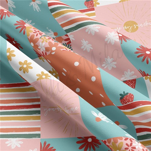 Patchwork Double Brushed Polyester Fabric Jersey Stretchy Soft Polyester Stretch Fabric