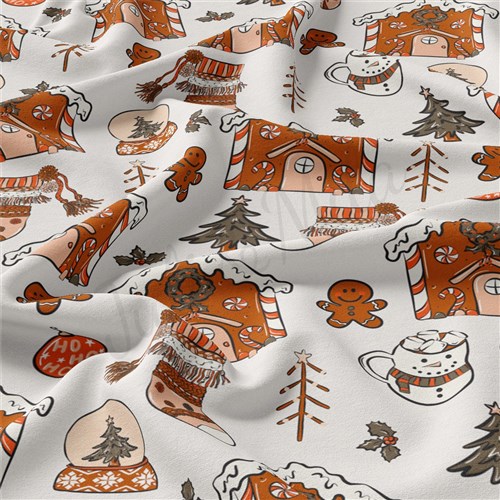 Christmas Double Brushed Polyester Fabric Jersey Stretchy Soft Polyester Stretch Fabric