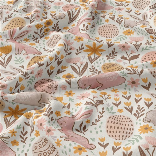 Easter Double Brushed Polyester Fabric Jersey Stretchy Soft Polyester Stretch Fabric