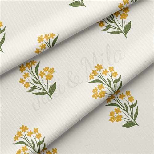 Floral Rib Knit Fabric, RBK2489 & Get a Free $89.99 Embroidery Bundle