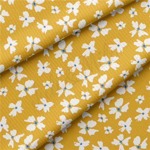Floral Rib Knit Fabric, RBK2492 & Get a Free $89.99 Embroidery Bundle