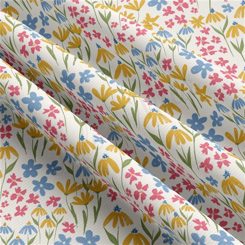 Floral Rib Knit Fabric, RBK2494 & Get a Free $89.99 Embroidery Bundle