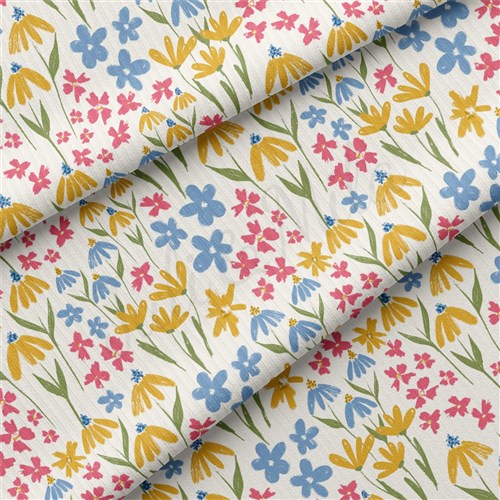 Floral Rib Knit Fabric, RBK2494 & Get a Free $89.99 Embroidery Bundle