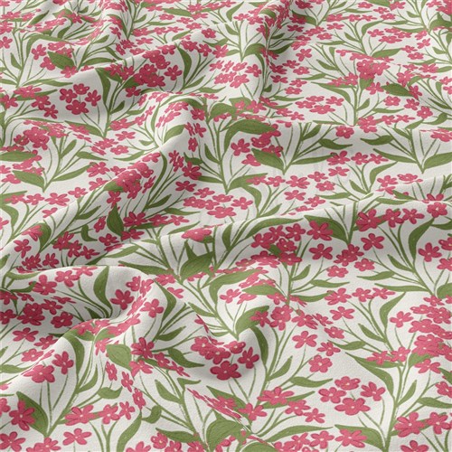 Flowers Floral Double Brushed Polyester Fabric Jersey Stretchy Soft Polyester Stretch Fabric