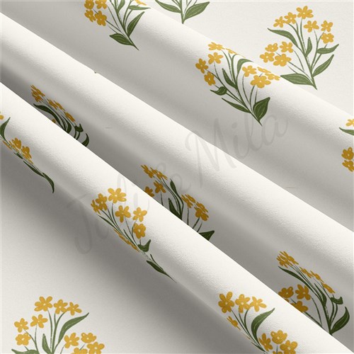 Flowers Floral Double Brushed Polyester Fabric Jersey Stretchy Soft Polyester Stretch Fabric