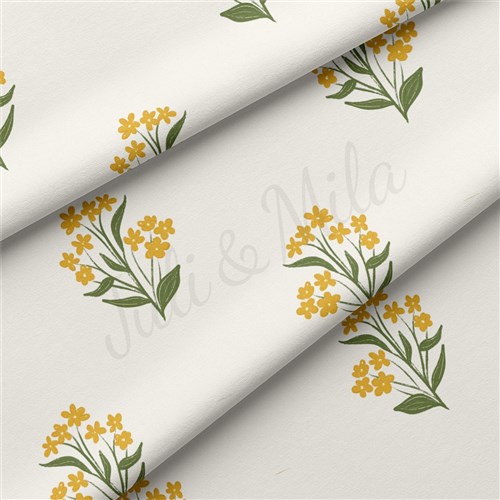 Flowers Floral Double Brushed Polyester Fabric Jersey Stretchy Soft Polyester Stretch Fabric
