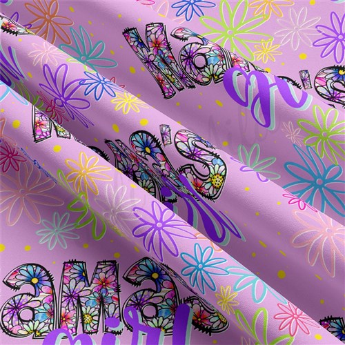 Mama's Girl Double Brushed Polyester Fabric Jersey Stretchy Soft Polyester Stretch Fabric