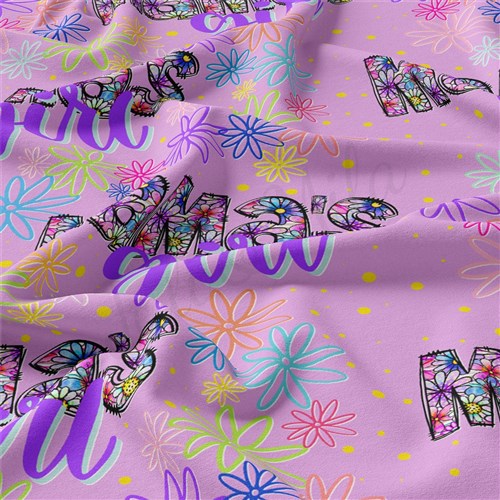 Mama's Girl Double Brushed Polyester Fabric Jersey Stretchy Soft Polyester Stretch Fabric
