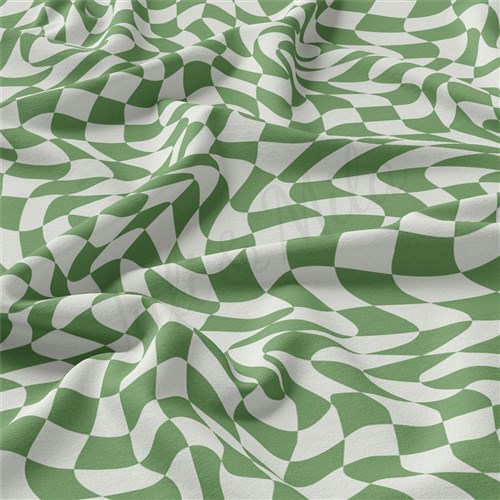 Check Double Brushed Polyester Fabric Jersey Stretchy Soft Polyester Stretch Fabric