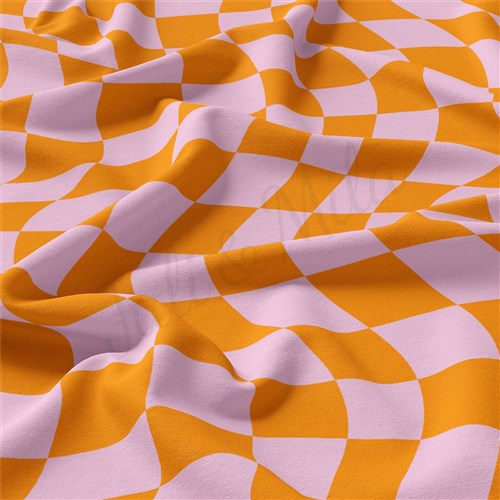 Check Double Brushed Polyester Fabric Jersey Stretchy Soft Polyester Stretch Fabric