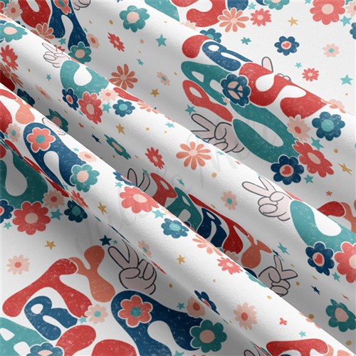 4th of July Patriotic Double Brushed Polyester Fabric Jersey Stretchy Soft Polyester Stretch Fabric