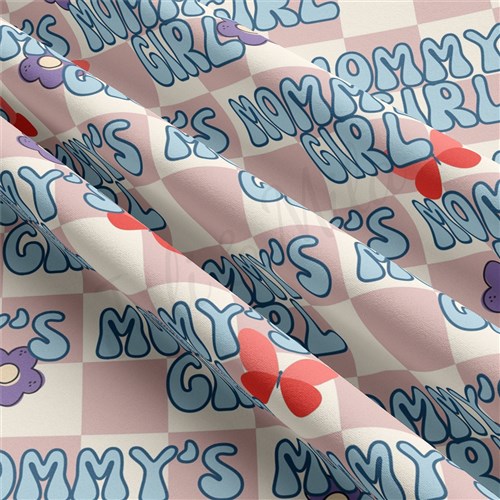 Mommy's Girl Double Brushed Polyester Fabric Jersey Stretchy Soft Polyester Stretch Fabric