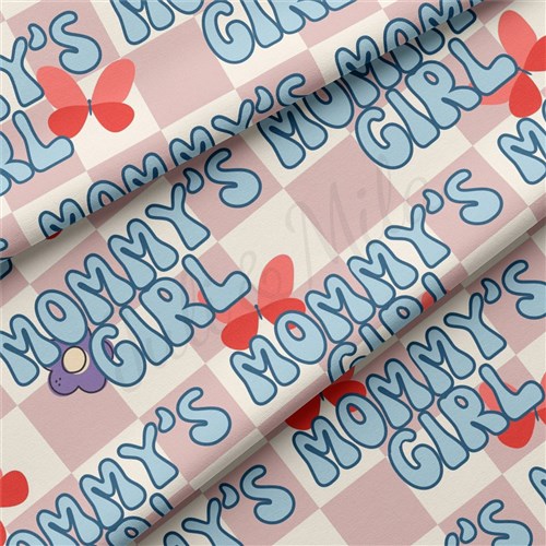 Mommy's Girl Double Brushed Polyester Fabric Jersey Stretchy Soft Polyester Stretch Fabric