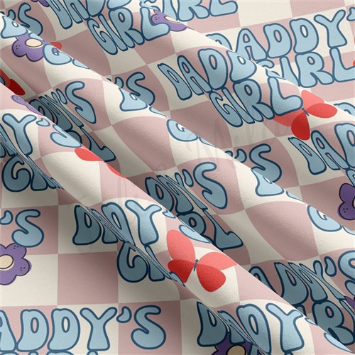Daddy's Girl Double Brushed Polyester Fabric Jersey Stretchy Soft Polyester Stretch Fabric
