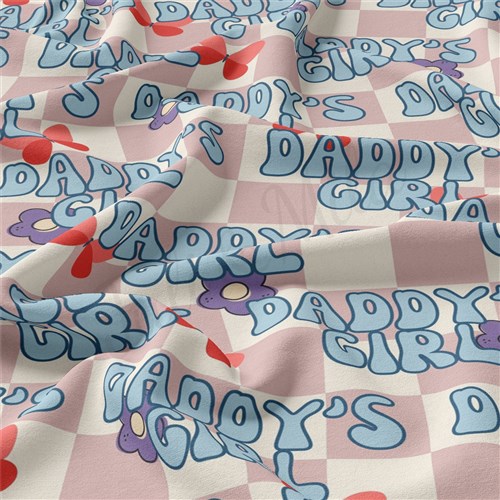 Daddy's Girl Double Brushed Polyester Fabric Jersey Stretchy Soft Polyester Stretch Fabric