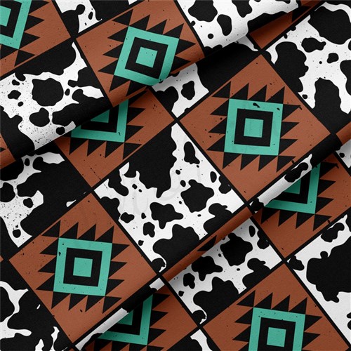Cow Double Brushed Polyester Fabric Jersey Stretchy Soft Polyester Stretch Fabric