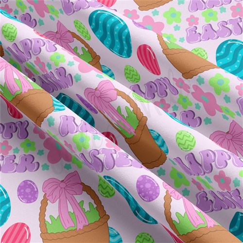 Easter Double Brushed Polyester Fabric Jersey Stretchy Soft Polyester Stretch Fabric