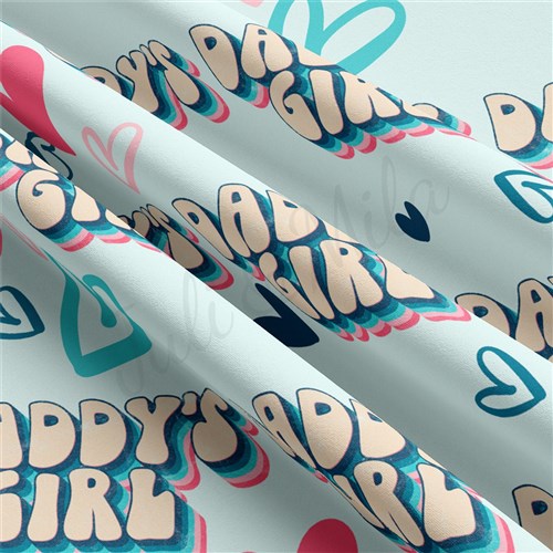 Daddy's Girl Double Brushed Polyester Fabric Jersey Stretchy Soft Polyester Stretch Fabric