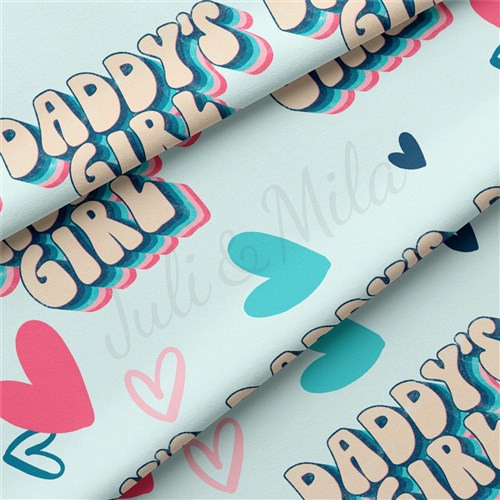 Daddy's Girl Double Brushed Polyester Fabric Jersey Stretchy Soft Polyester Stretch Fabric