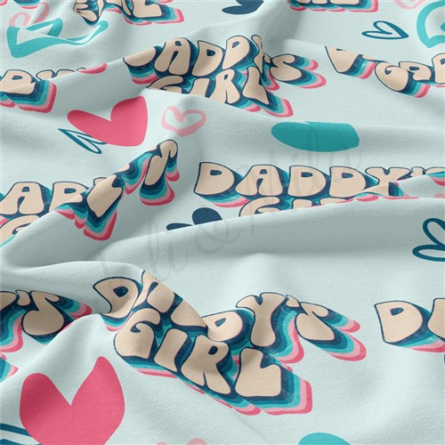 Daddy's Girl Double Brushed Polyester Fabric Jersey Stretchy Soft Polyester Stretch Fabric