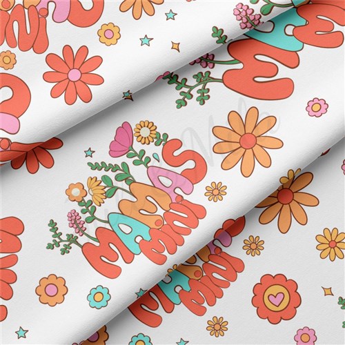 Mama's Girl Double Brushed Polyester Fabric Jersey Stretchy Soft Polyester Stretch Fabric